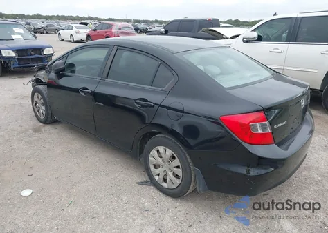 2012 Honda Civic Lx из США, поврежденный, VIN 2HGFB2F57CH595093